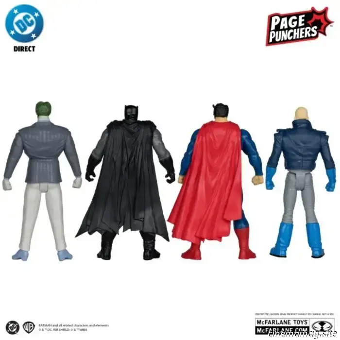 McFarlane Toys представляет серию Page Punchers с Суперменом, Джокером и Бэтменом: «Темный рыцарь возвращается».