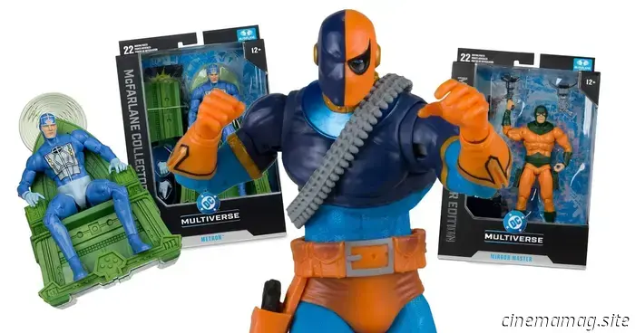 Фигурки Deathstroke, Mirror Master и Metron из вселенной DC, выпущенные компанией McFarlane Toys