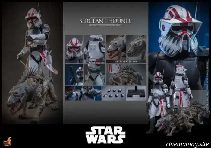 Figura a escala 1:6 del sargento Hound de Star Wars: The Clone Wars, presentada por Hot Toys