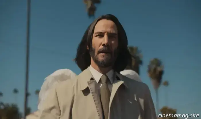 In the trailer for Aziz Ansari's Good Fortune, Keanu Reeves portrays a bungling angel.