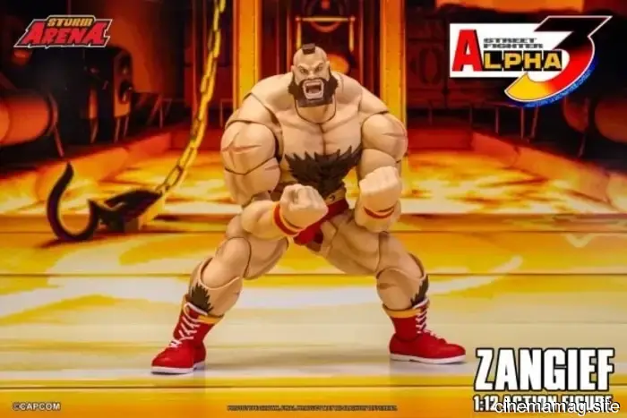 Storm Collectibles has revealed a 1:12 scale action figure of Zangief from Street Fighter Alpha 3.