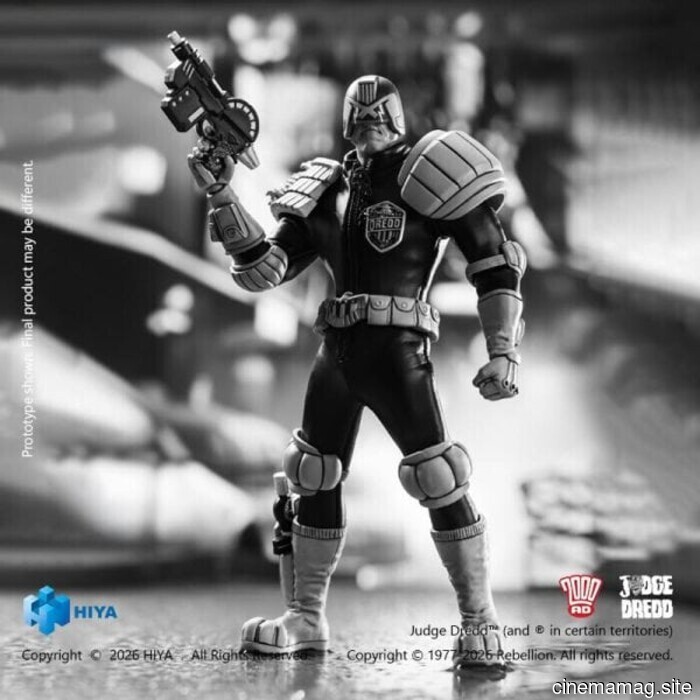 Hiya Toys reveals the Judge Dredd (Black & White) Exquisite Super Series action figure.