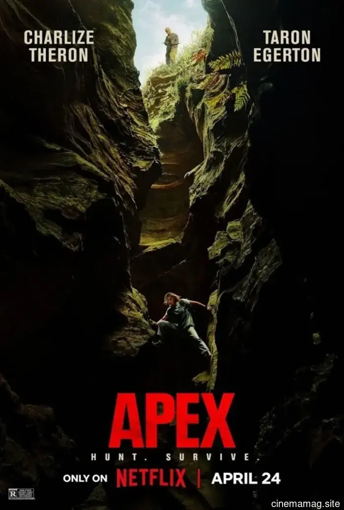 New trailer released for the Netflix survival thriller "Apex," featuring Charlize Theron and Taron Egerton.