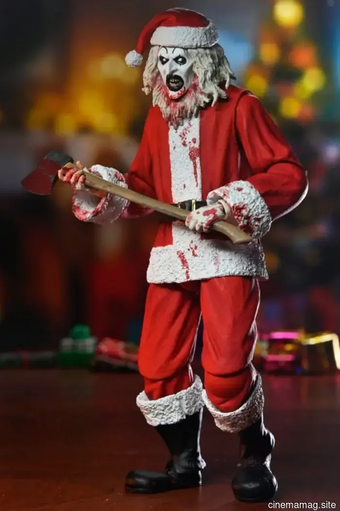 Art the Clown celebrates the holidays with NECA’s Terrifier 3 Ultimate action figure.