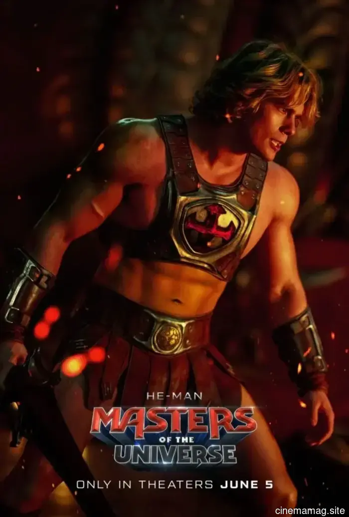 Character posters for Masters of the Universe highlight the movie's heroes and villains.