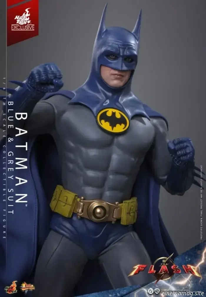 Michael Keaton's Batman will wear the Blue & Grey Batsuit from The Flash in a new Hot Toys figure.