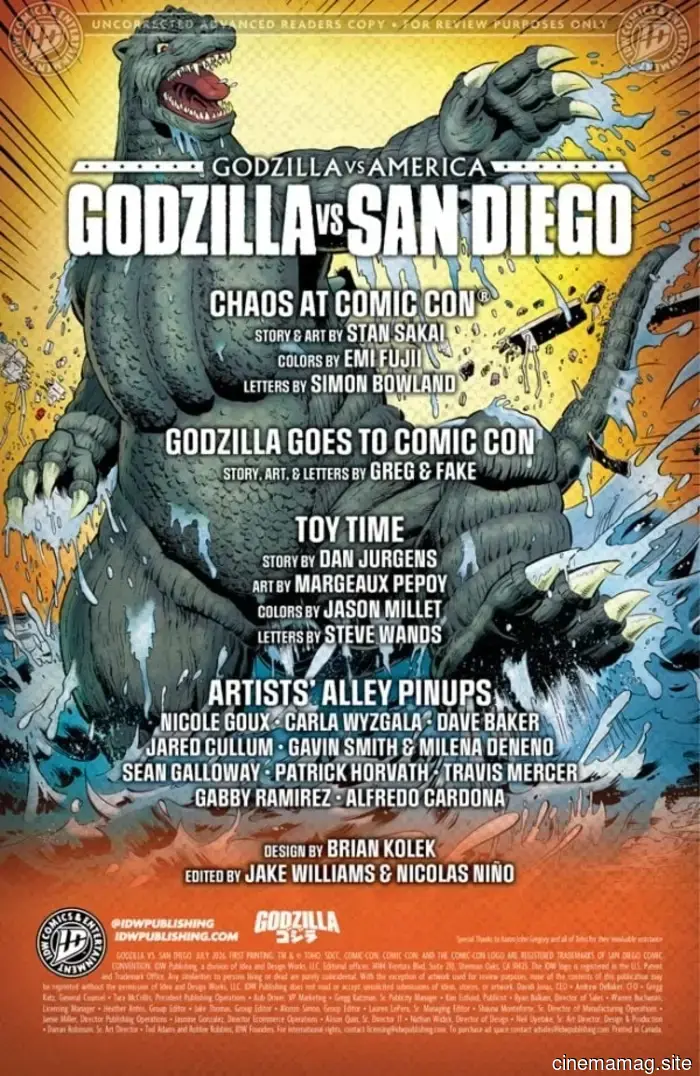 Comic Book Sneak Peek – Godzilla vs. America: San Diego #1