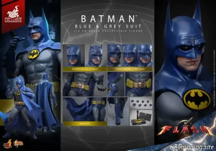 Michael Keaton's Batman will wear the Blue & Grey Batsuit from The Flash in a new Hot Toys figure.