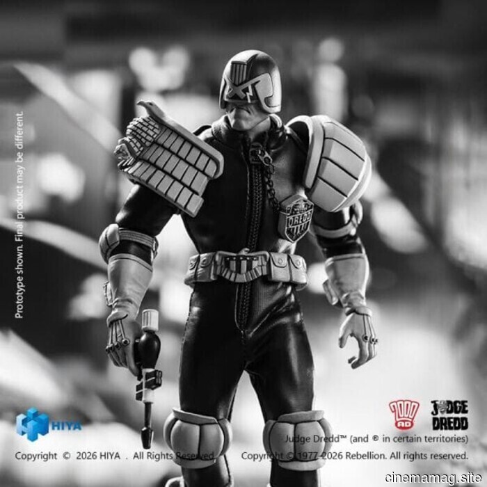 Hiya Toys reveals the Judge Dredd (Black & White) Exquisite Super Series action figure.