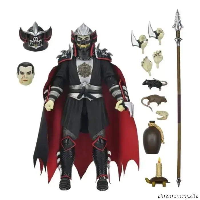 NECA Universal Monsters x Teenage Mutant Ninja Turtles mash-up figure reimmaginare Shredder e Splinter come Dracula e Van Helsing