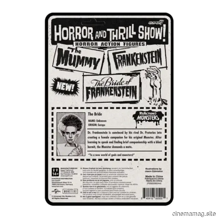 Frankenstein, La Sposa di Frankenstein e La Mummia si uniscono alla linea di figure ReAction+ dei Mostri Universali di Super7.