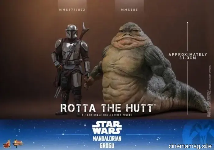 Hot Toys has revealed a sixth scale figure of Star Wars: The Mandalorian featuring Grogu and Rotta the Hutt.