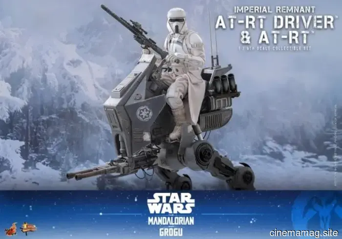 Hot Toys has revealed a sixth scale vehicle and figure set featuring the Imperial Remnant AT-RT and Driver from Star Wars: The Mandalorian, along with Grogu.