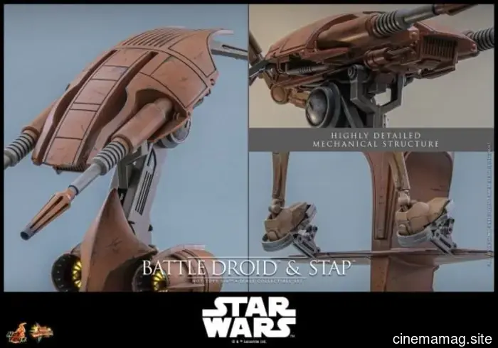 Hot Toys has unveiled the Battle Droid and STAP sixth scale set from Star Wars: Episode I – The Phantom Menace.