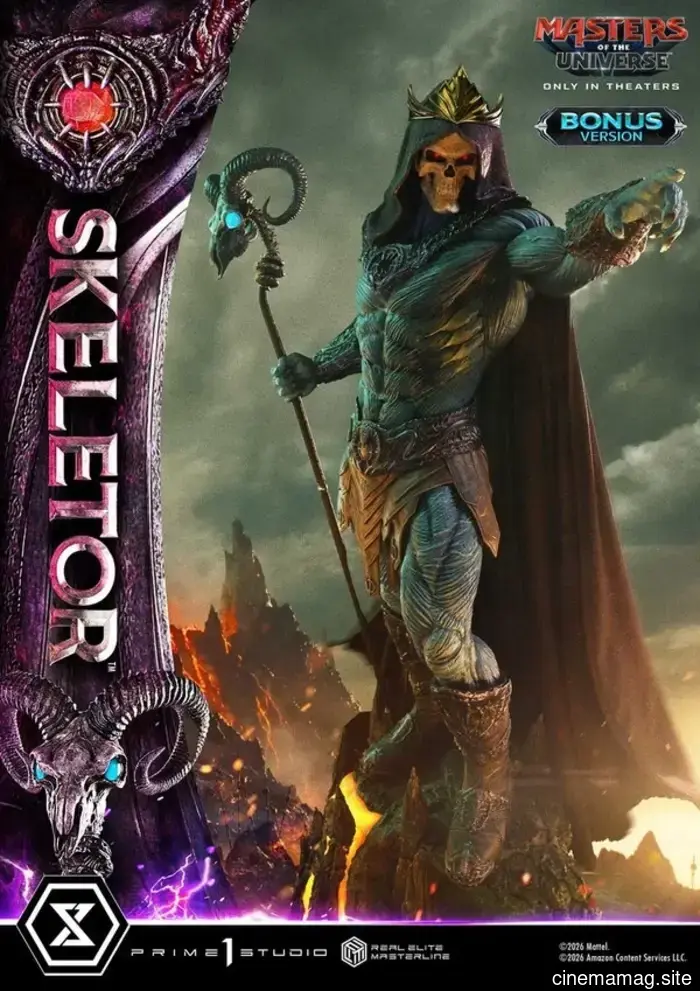 Masters of the Universe Skeletor Real Elite Masterline statua da collezione rivelata da Prime 1 Studio