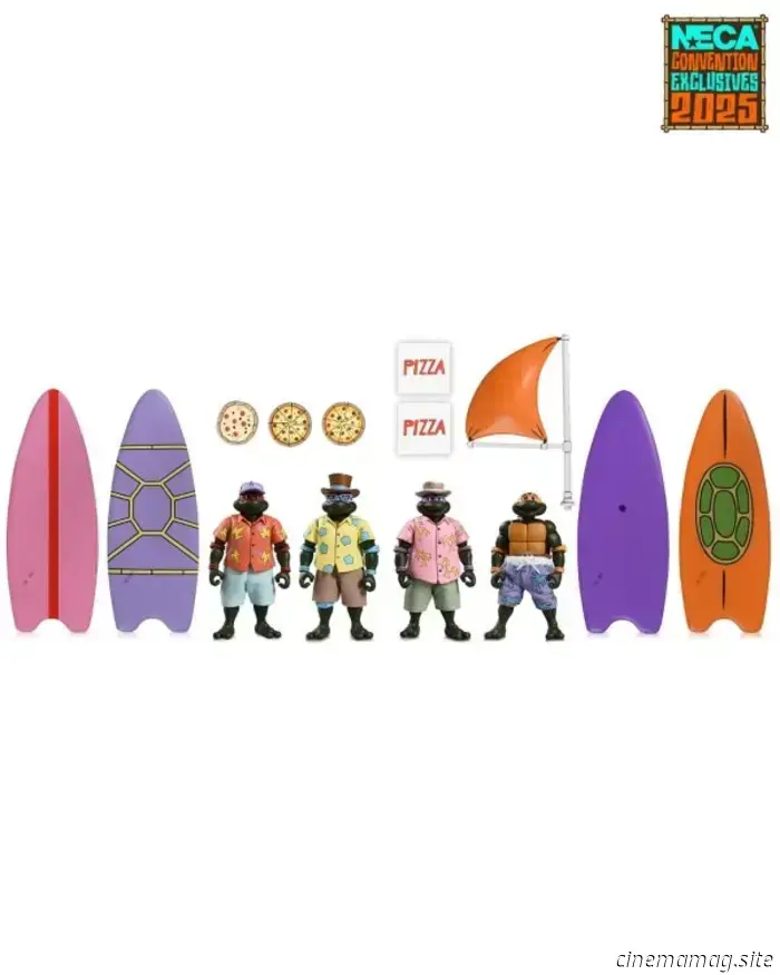 Teenage Mutant Ninja Turtles Bodacious Beach Bros. SDCC esclusivo 4-pack svelato da NECA