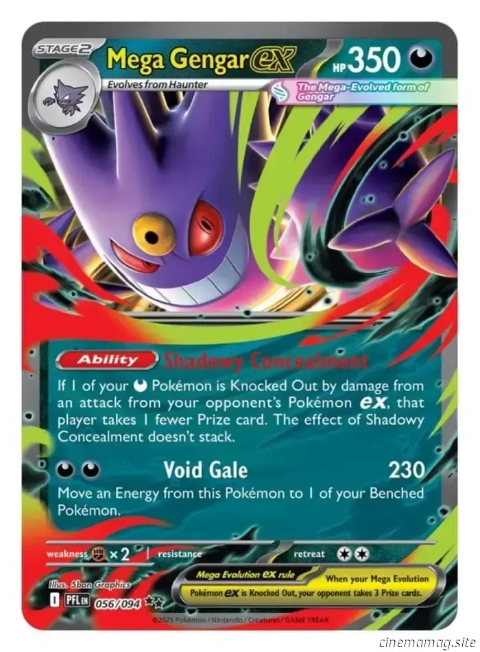 The Mega Evolution – Phantasmal Flames expansion is now available for the Pokémon Trading Card Game.