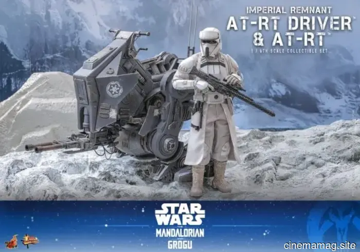 Hot Toys has revealed a sixth scale vehicle and figure set featuring the Imperial Remnant AT-RT and Driver from Star Wars: The Mandalorian, along with Grogu.