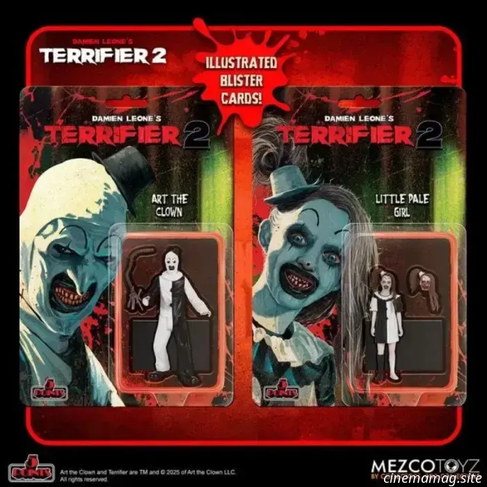 Art the Clown and The Little Pale Girl are added to Mezco’s 5 Points collection with the Terrifier 2 action figure set.