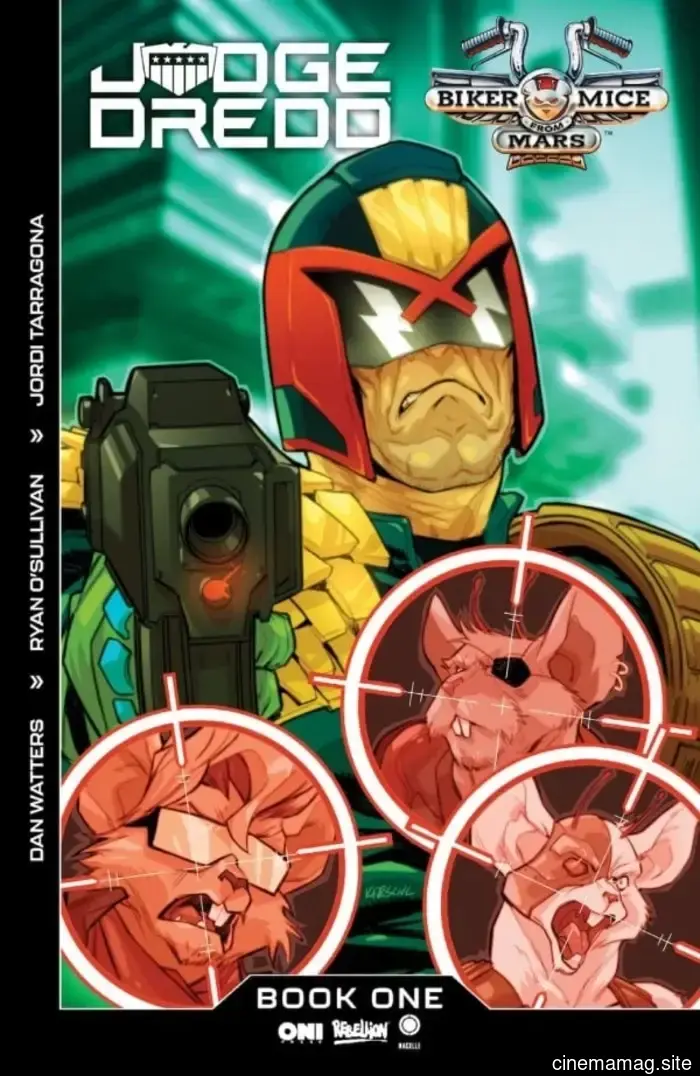 Mars and Mega-City One will intersect in a crossover event featuring Judge Dredd and the Biker Mice from Mars.