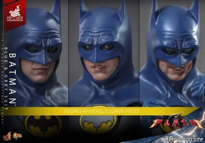 Michael Keaton's Batman will wear the Blue & Grey Batsuit from The Flash in a new Hot Toys figure.