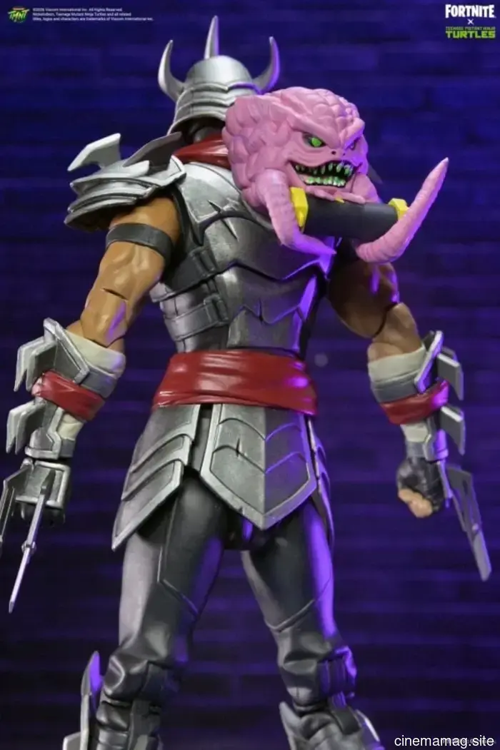 NECA introduces the Shredder action figure from the Fortnite x Teenage Mutant Ninja Turtles collaboration.