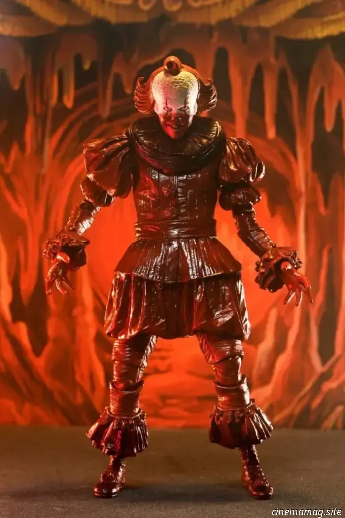 NECA unveils the Ultimate Blood Pennywise figure from IT: Welcome to Derry.