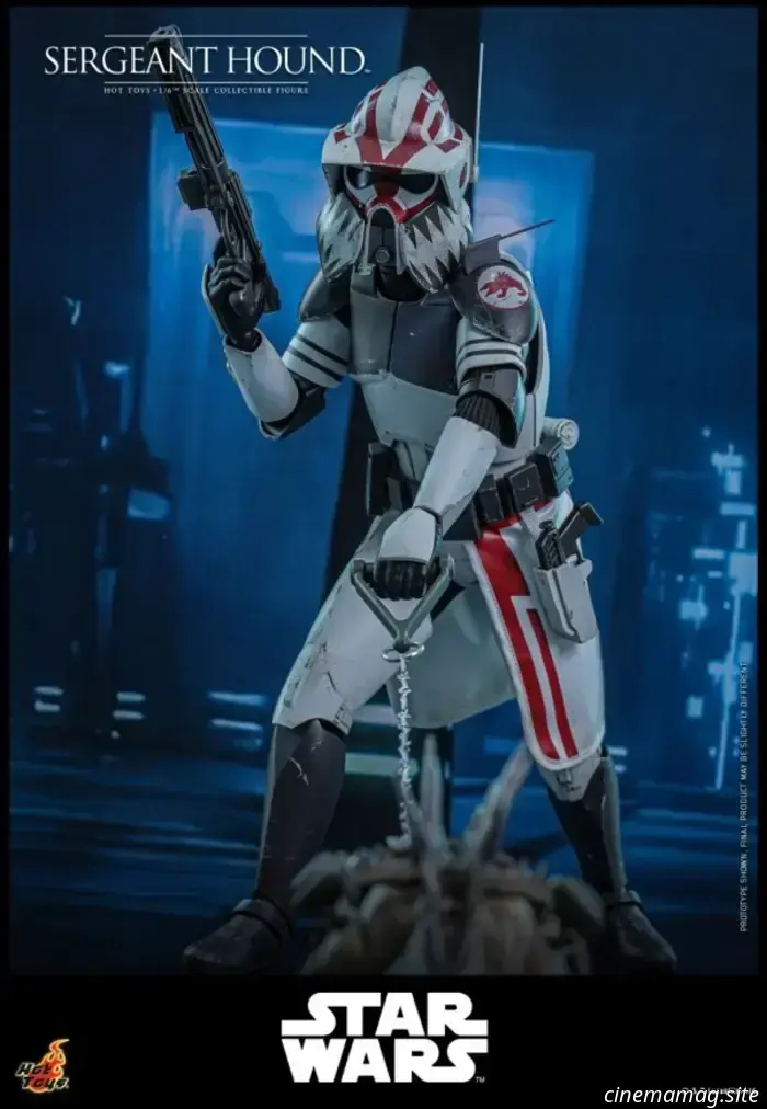 Figura a escala 1:6 del sargento Hound de Star Wars: The Clone Wars, presentada por Hot Toys