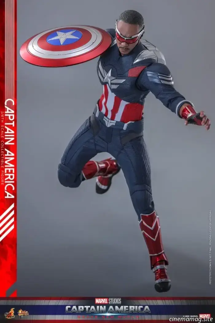 Hot Toys svela Captain America: Brave New World Sam Wilson Cap figura in sesta scala