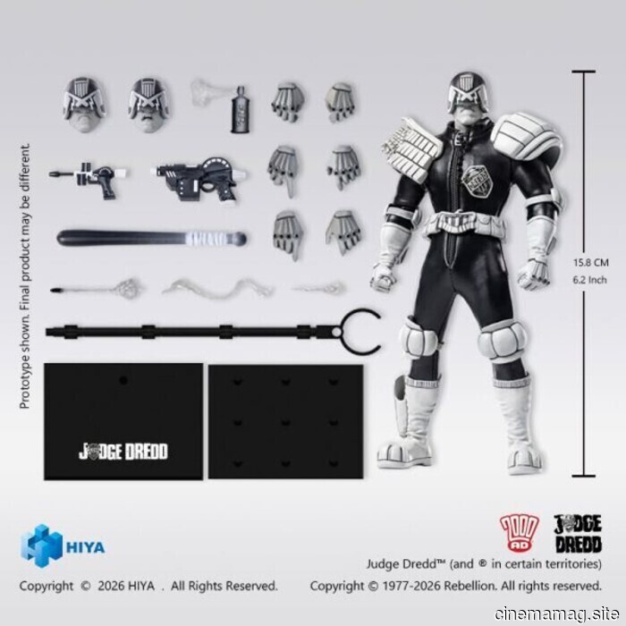 Hiya Toys reveals the Judge Dredd (Black & White) Exquisite Super Series action figure.