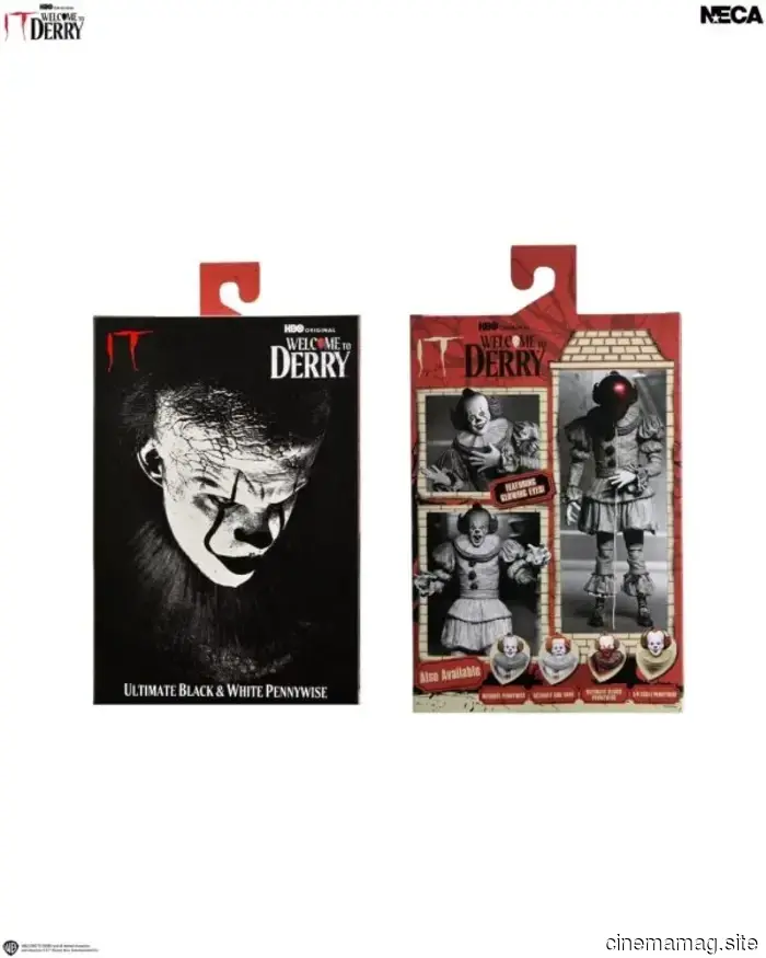 IT: Presenting the Derry Ultimate Black & White Pennywise action figure released by NECA.