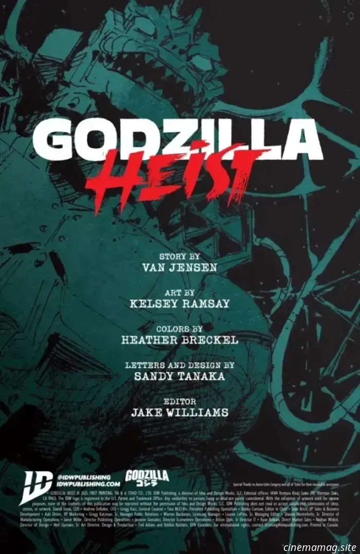 Godzilla: Heist #1 - Avance de cómic