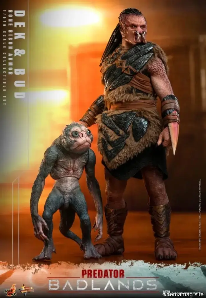 Hot Toys is set to release the sixth scale action figure set of Dex and Bud from Predator: Badlands.