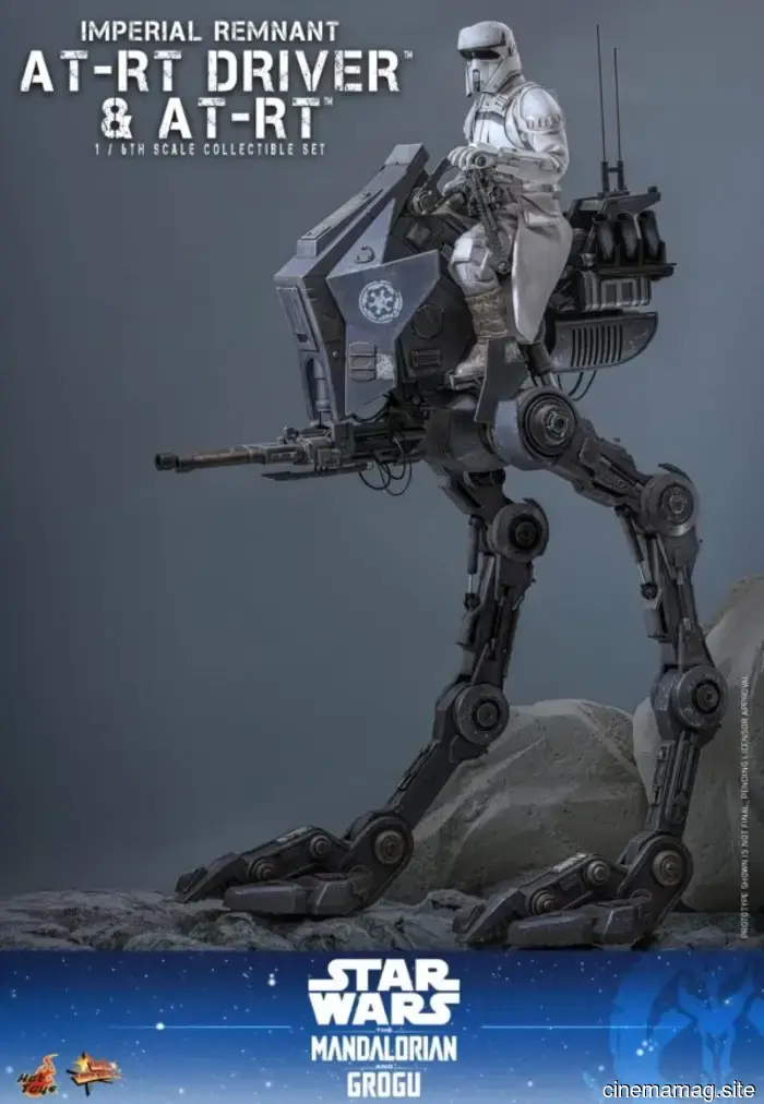 Hot Toys has revealed a sixth scale vehicle and figure set featuring the Imperial Remnant AT-RT and Driver from Star Wars: The Mandalorian, along with Grogu.