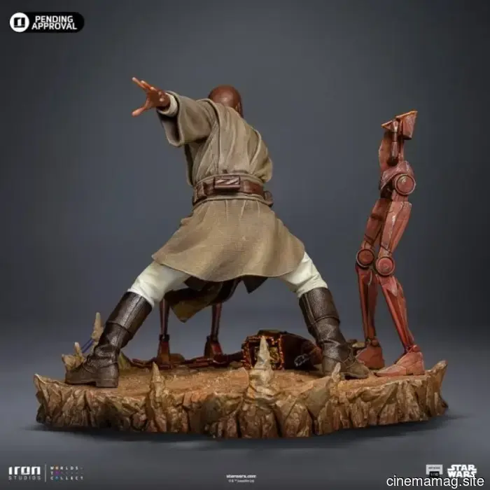 Star Wars: Episodio II – El ataque de los clones Estatua de escala de arte de Mace Windu revelada por Iron Studios