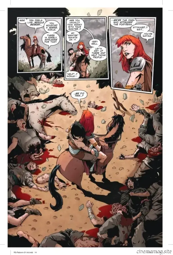 Red Sonja is reinterpreted in the preview for Sonja Reborn #1.