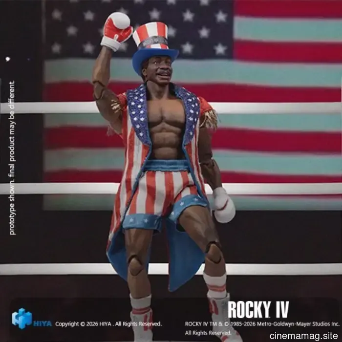 Apollo Creed regresa al ring con la figura de acción Exquisite Super Series de Rocky IV de Hiya Toys.