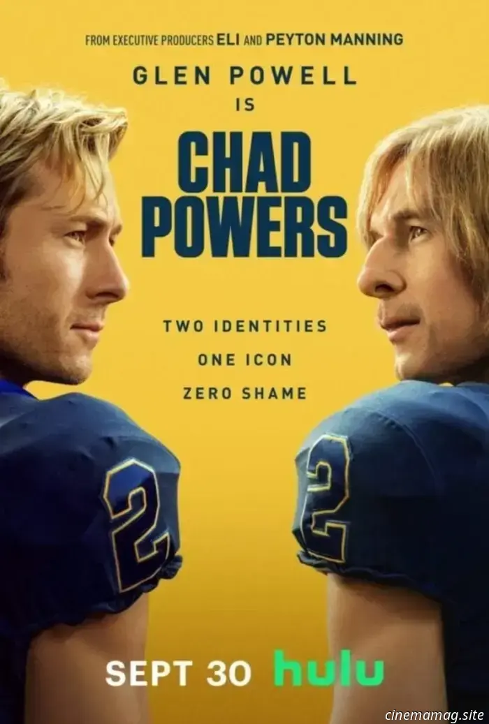 In the latest trailer for Hulu's quarterback comedy, Glen Powell portrays Chad Powers.