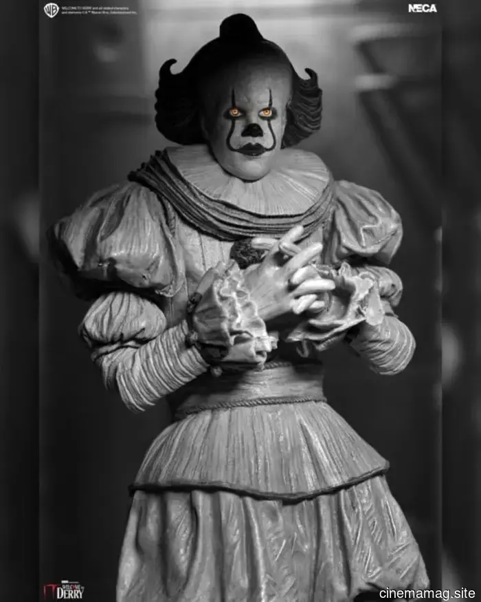 IT: Presenting the Derry Ultimate Black & White Pennywise action figure released by NECA.