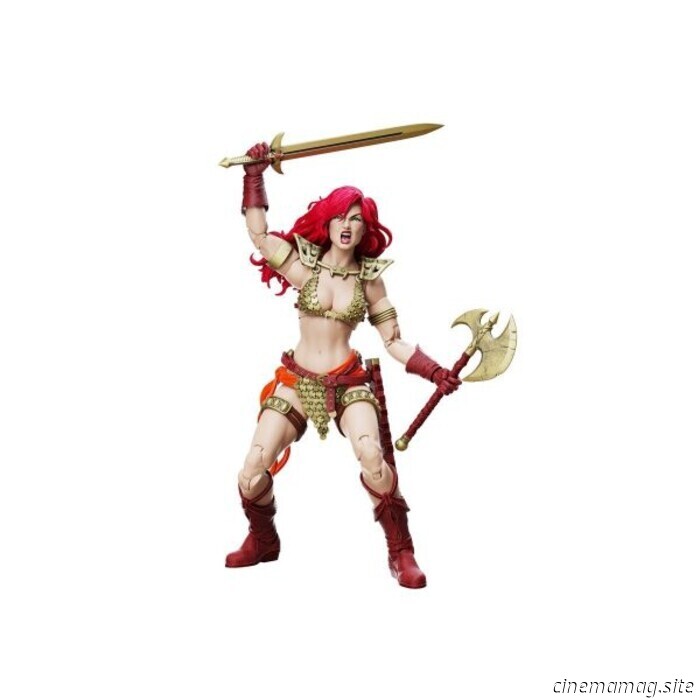Boss Fight Studio has unveiled the Epic H.A.C.K.S. figure of Red Sonja (Red and Gold Version).