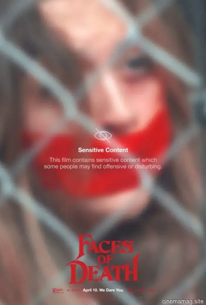 The trailer and character posters for Faces of Death caution viewers about sensitive material.