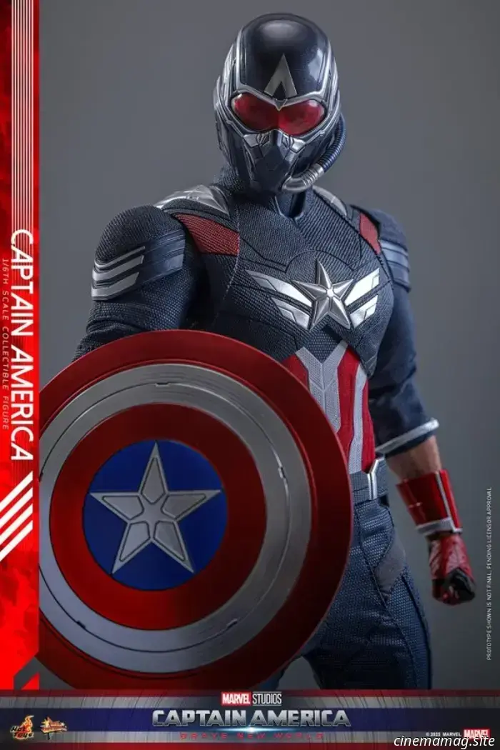 Hot Toys svela Captain America: Brave New World Sam Wilson Cap figura in sesta scala