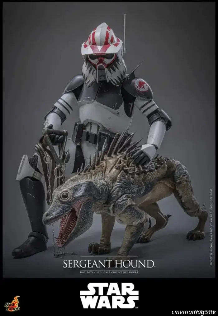 Figura a escala 1:6 del sargento Hound de Star Wars: The Clone Wars, presentada por Hot Toys