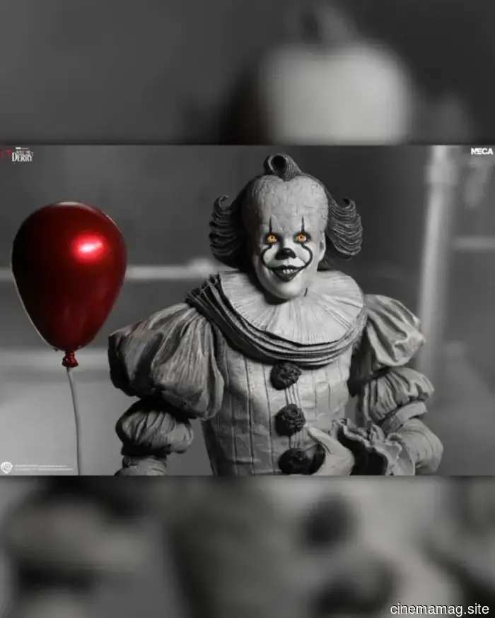 IT: Presenting the Derry Ultimate Black & White Pennywise action figure released by NECA.