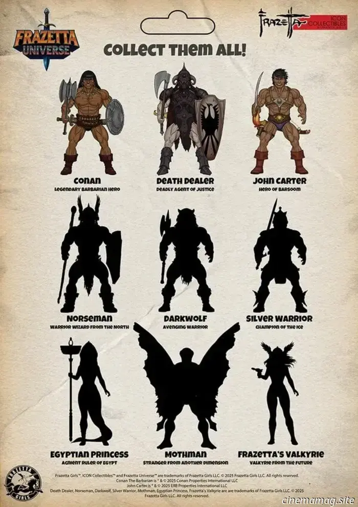 John Carter de Marte, Conan el Bárbaro y Death Dealer lanzan una línea de figuras de acción de estilo retro del Universo Frazetta