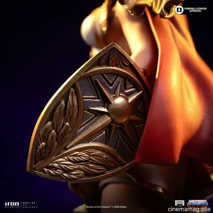 She-Ra is presented with Iron Studios' newest collectible statue from the Masters of the Universe series.