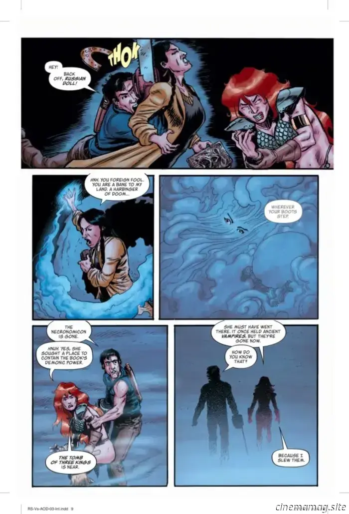 Take a first look at Red Sonja vs. The Army of Darkness #3 with an early sneak peek preview.