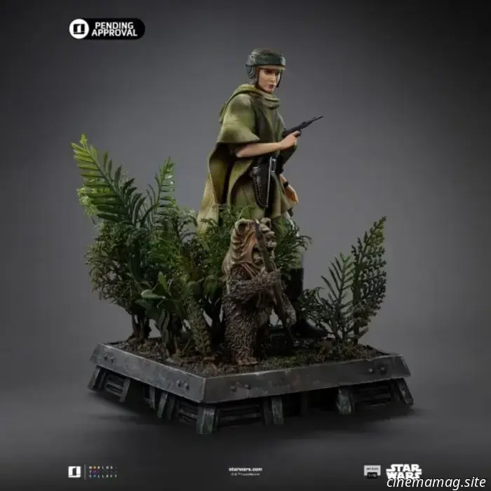 Star Wars: Il ritorno dello Jedi - Diorama collezionabile di Leia e Wicket svelato da Iron Studios