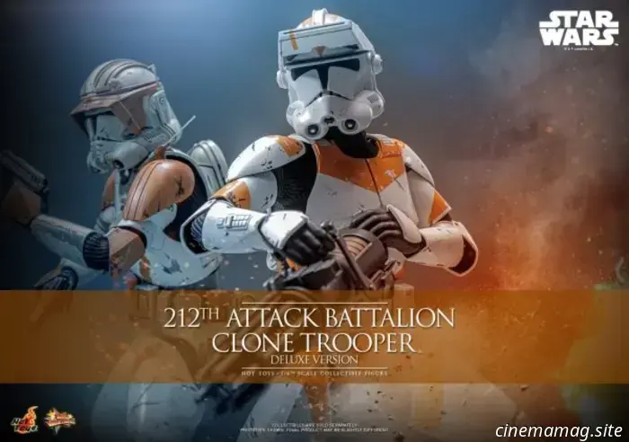 Il Clone Trooper del 212° Battaglione d'Attacco entra in battaglia con la figura in scala 1/6 di Star Wars di Hot Toys.