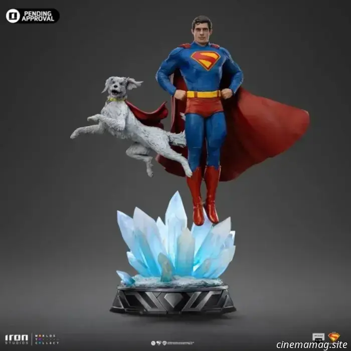 Superman & Krypto stand tall con Iron Studios' Superman movie statua da collezione